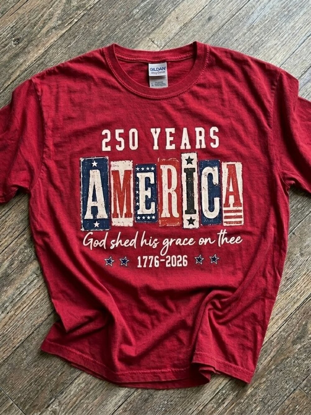 Christian American Flag Tee, 250 Years Anniversary USA Shirt, 1776 Patriotic
